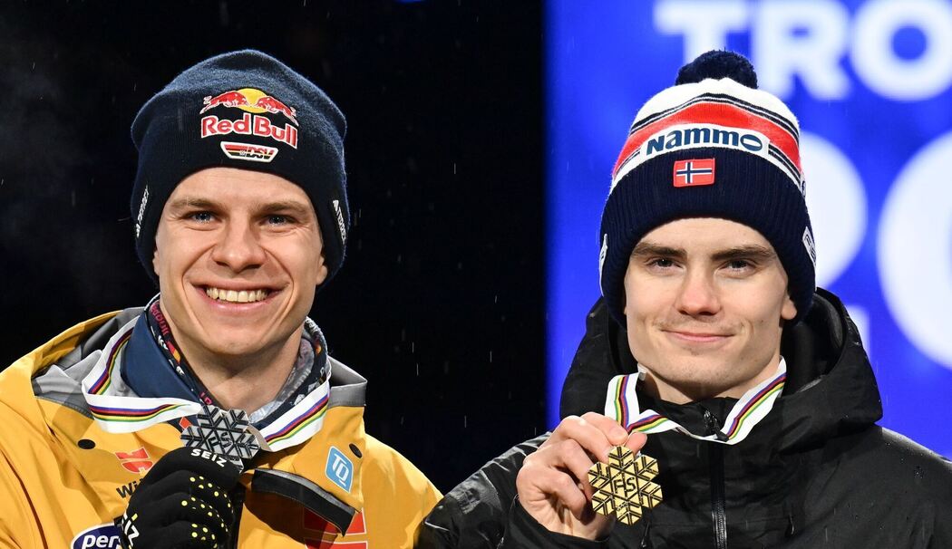 Andreas Wellinger und Marius Lindvik