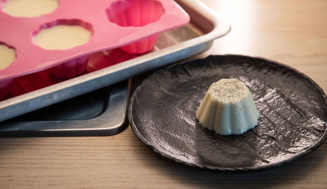Vanille Panna Cotta in Sillikonform Vanille Panna Cotta in Sillikonform