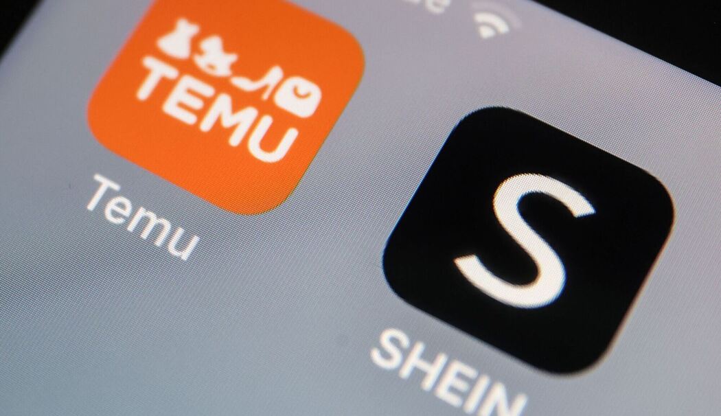 Die Apps der Internethändler Temu und Shein auf einem Smartphone Die Apps der Internethändler Temu und Shein auf einem Smartphone