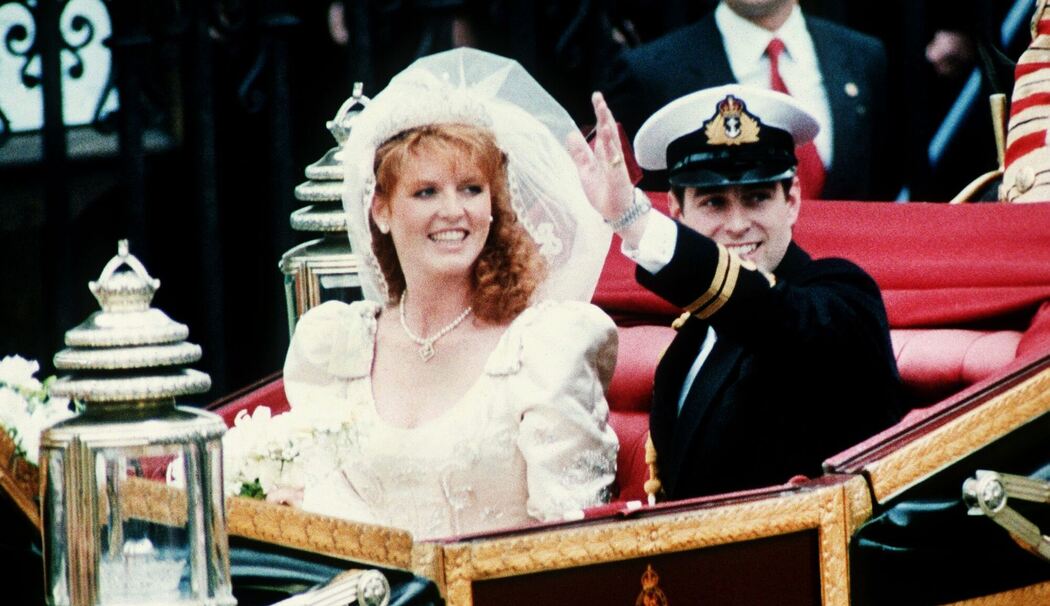 Sarah Ferguson und Andrew an ihrem Hochzeitstag