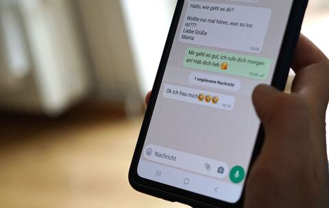 Whatsapps-Nachrichten in einem Chat