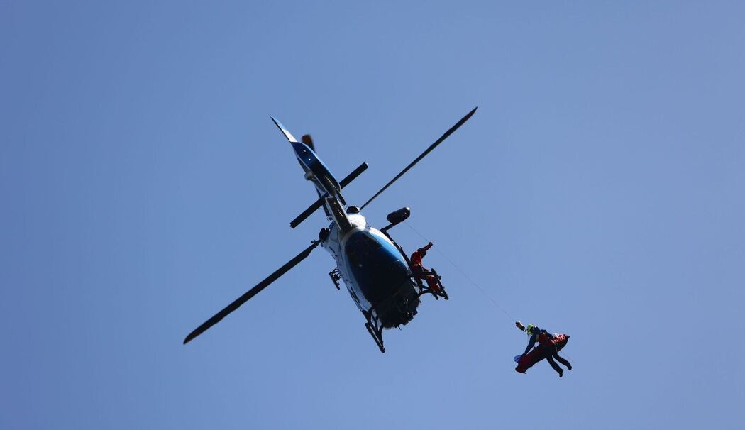 Bergwacht übt Rettung mit Hubschrauber