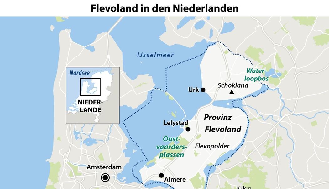 Flevoland in den Niederlanden