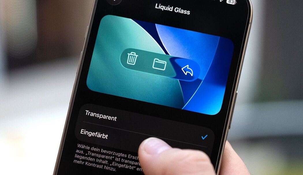 Einstellung des Liquid-Glass-Effekts auf einem iPhone Einstellung des Liquid-Glass-Effekts auf einem iPhone