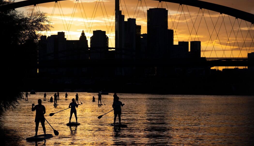 Stand-Up-Paddling auf dem Main Stand-Up-Paddling auf dem Main