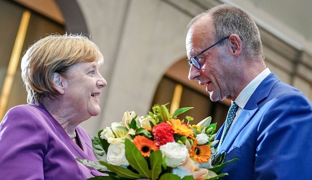 Angela Merkel und Friedrich Merz Angela Merkel und Friedrich Merz