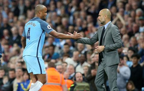 Vincent Kompany und Pep Guardiola