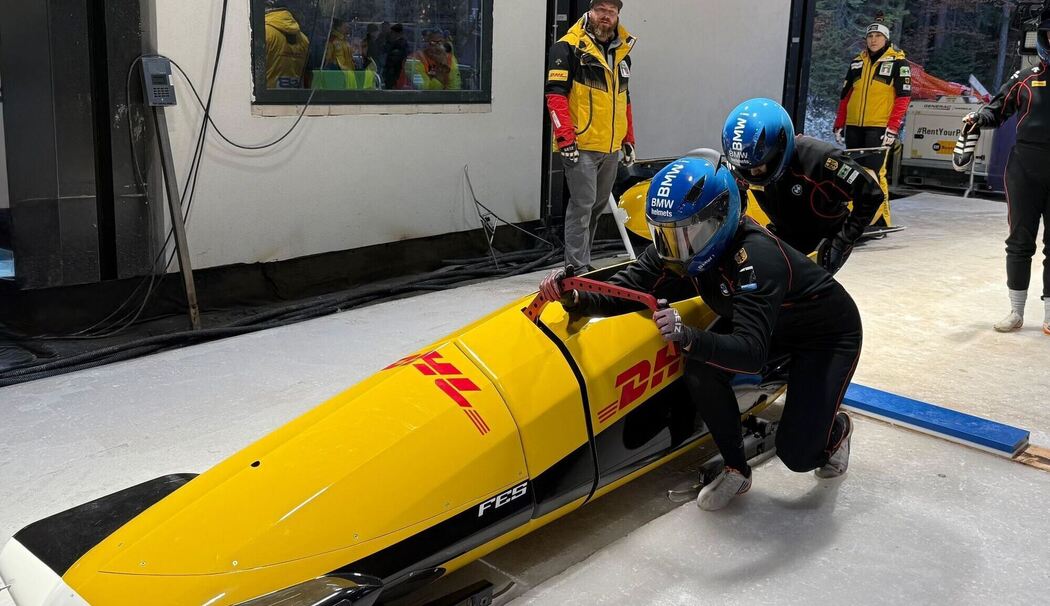 Deutsches Bob-Team testet Olympia-Strecke in Cortina d'Ampezzo