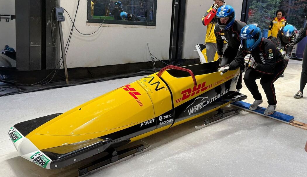 Deutsches Bob-Team testet Olympia-Strecke in Cortina d'Ampezzo