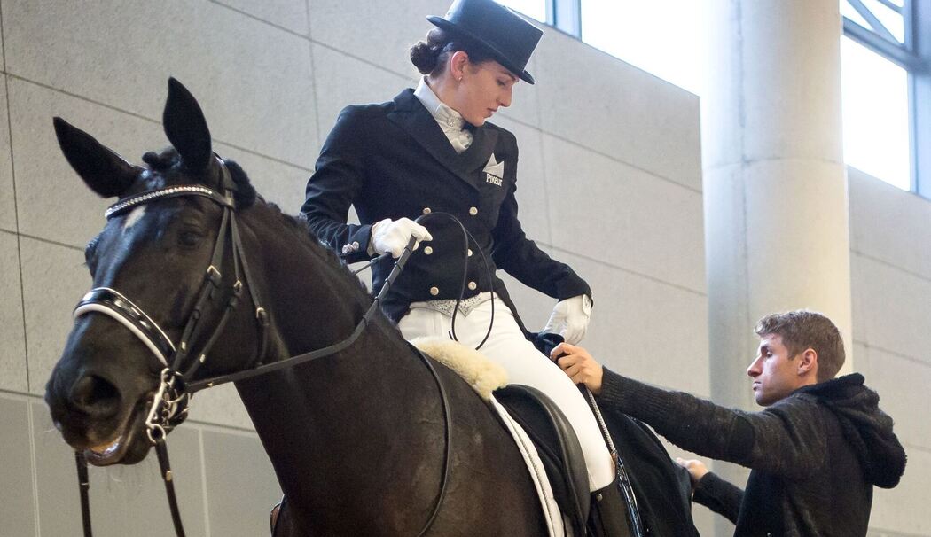 Dressurreiterin Lisa Müller und Thomas Dressurreiterin Lisa Müller und Thomas