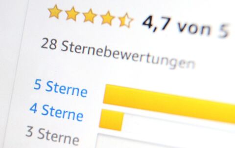 Sternebewertungen eines Online-Händlers