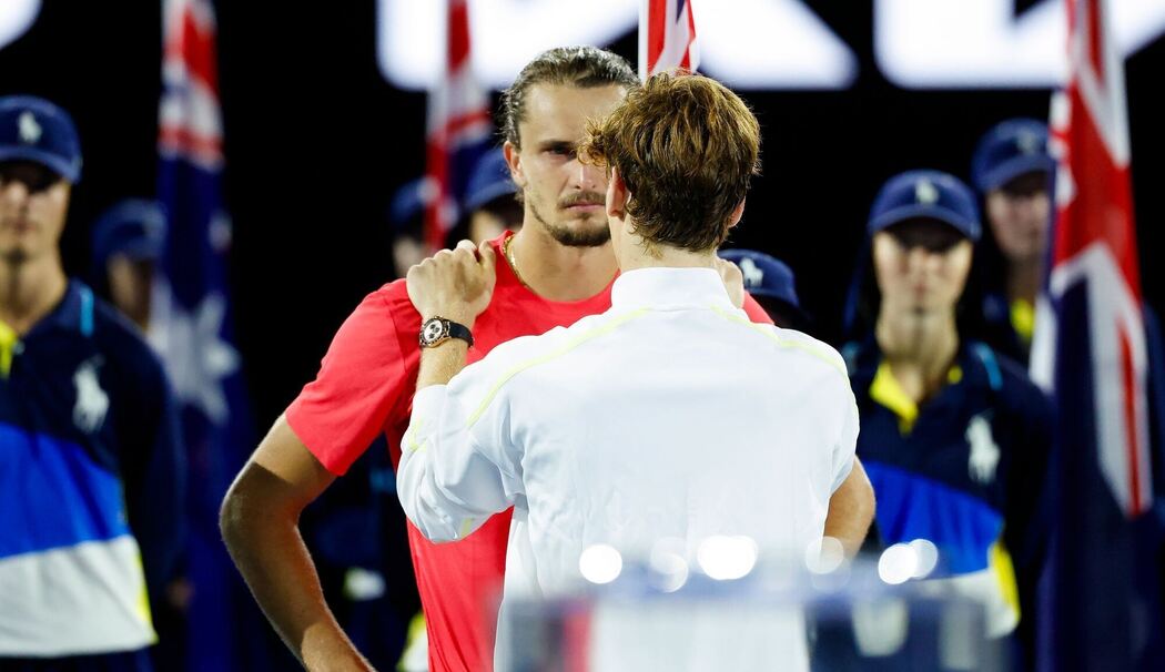 Alexander Zverev (hinten) und Jannik Sinner