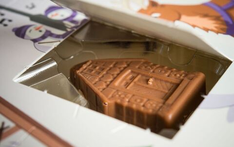 Schokolade in einem Adventskalender