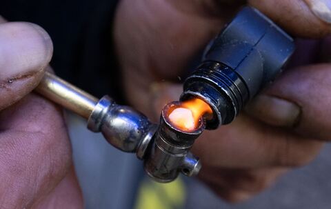 Crack-Süchtige in Frankfurt