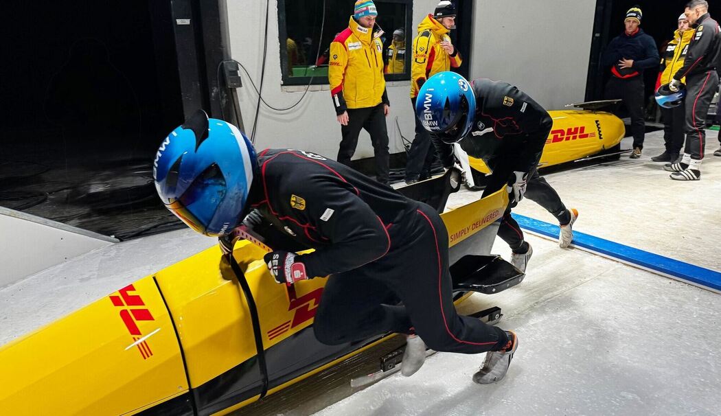 Deutsches Bob-Team testet Olympia-Strecke in Cortina d'Ampezzo