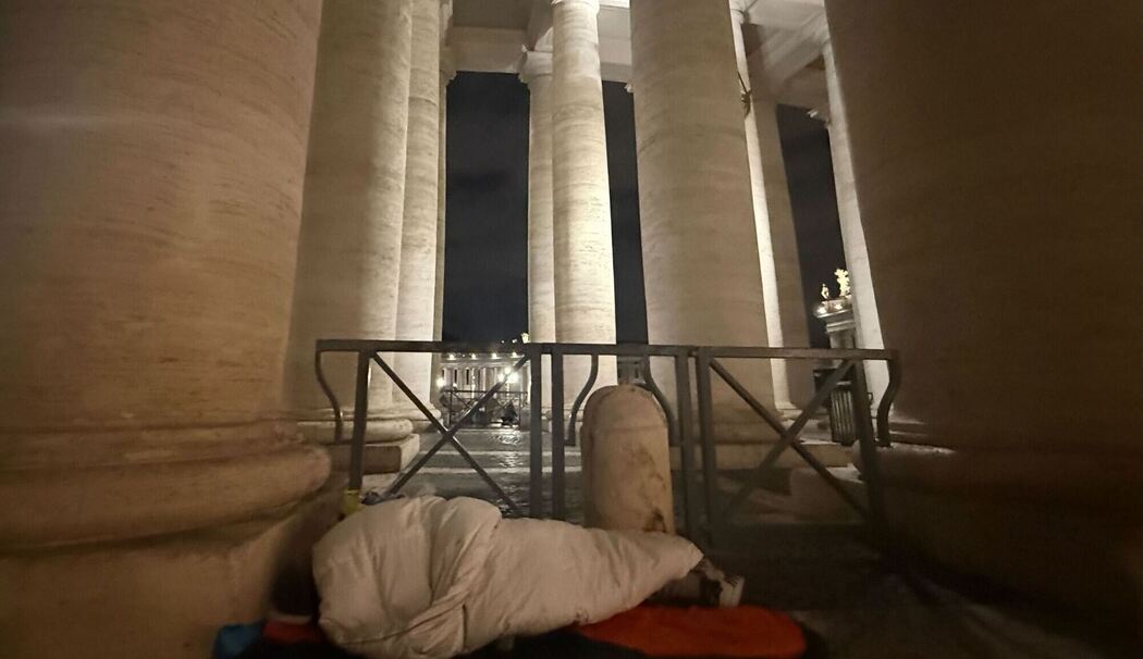 Obdachlose am Petersplatz Obdachlose am Petersplatz