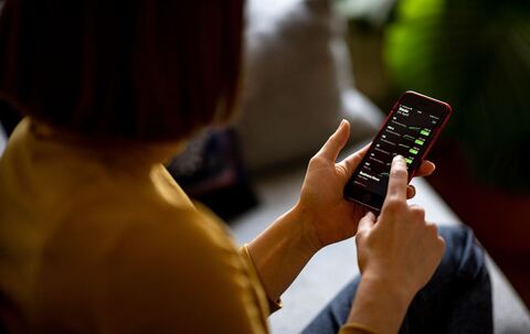 Aktienkurse auf dem Handy