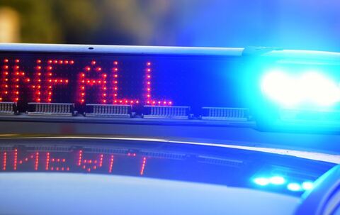 Polizei sichert Unfallstelle