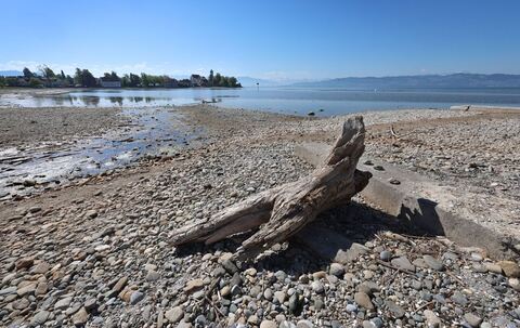 Niedrigwasser am Bodensee