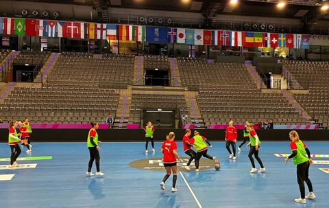 Handball - vor dem Spiel Deutschland - Island