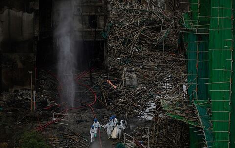 Nach Brand in Hongkong