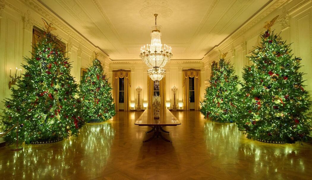 Weihnachtsdekoration im Weißen Haus in Washington